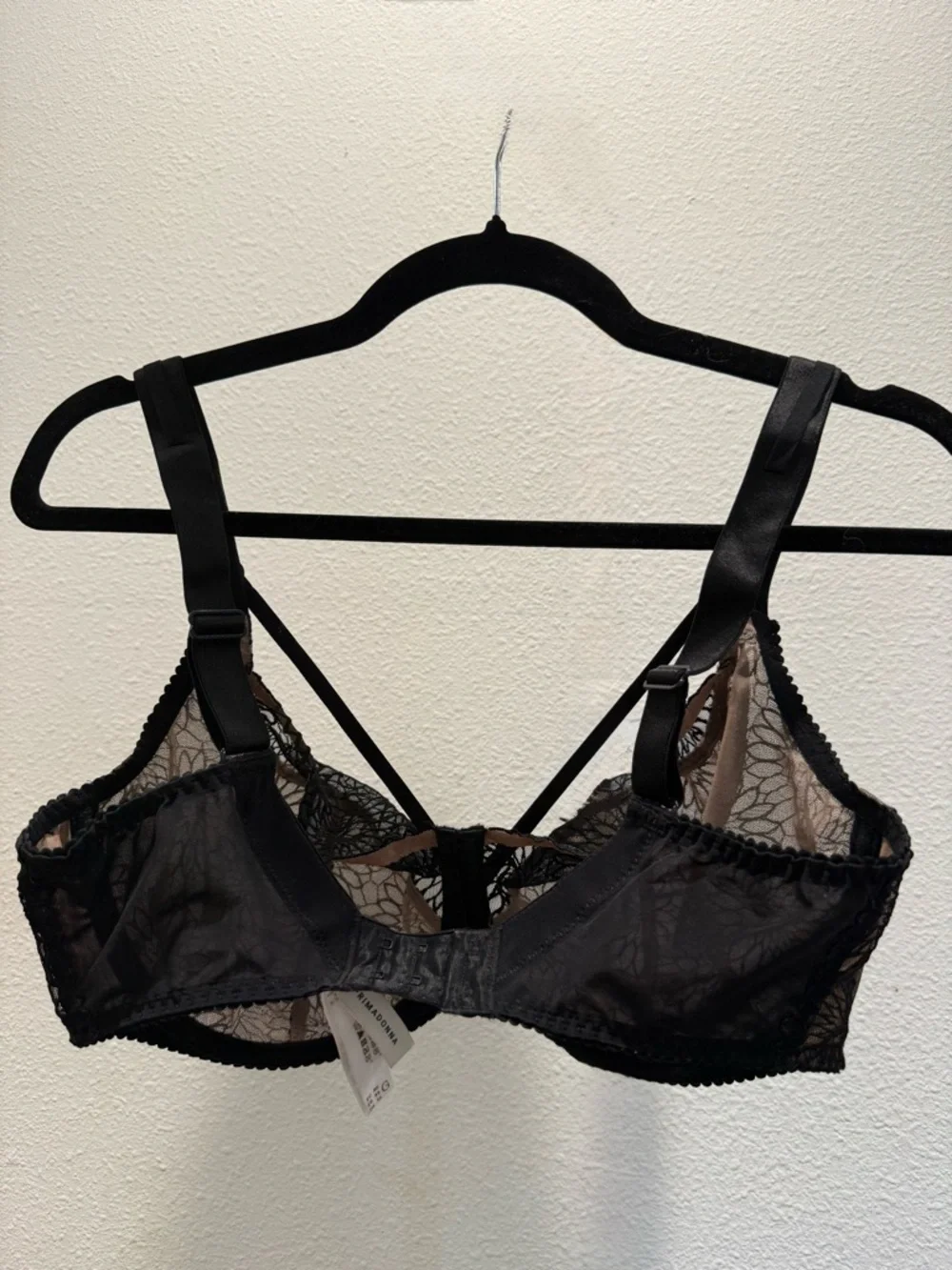 Primadonna Sophora Black Floral Lace Underwire Bra with Straps US 36I / UK 36G - Picture 5 of 8